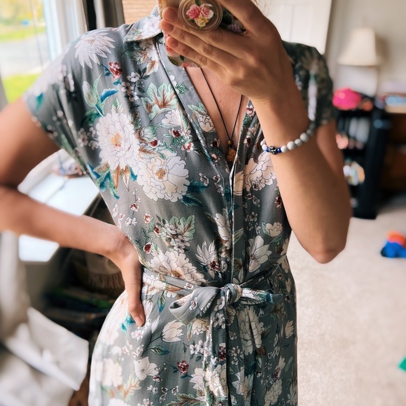 SOLD - ZARA Floral Shirt Dress - Picture 3 of 9